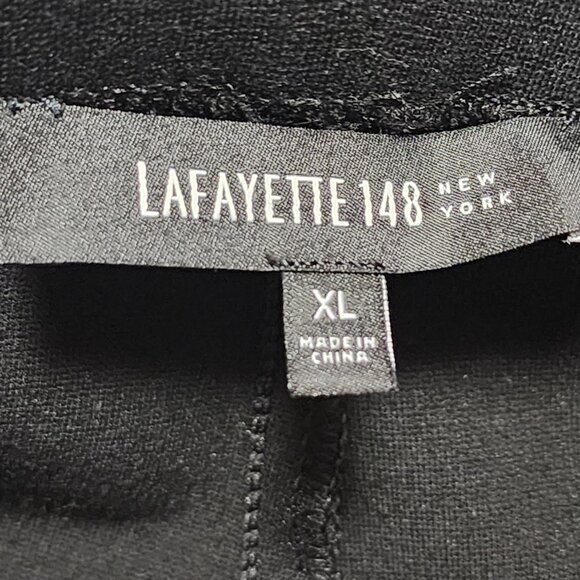 Lafayette 148 Black Ponte Knit Mid Rise Pull On Leggings - Picture 4 of 5